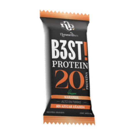 Natural Bars B3ST Proteína Vegana Naranja