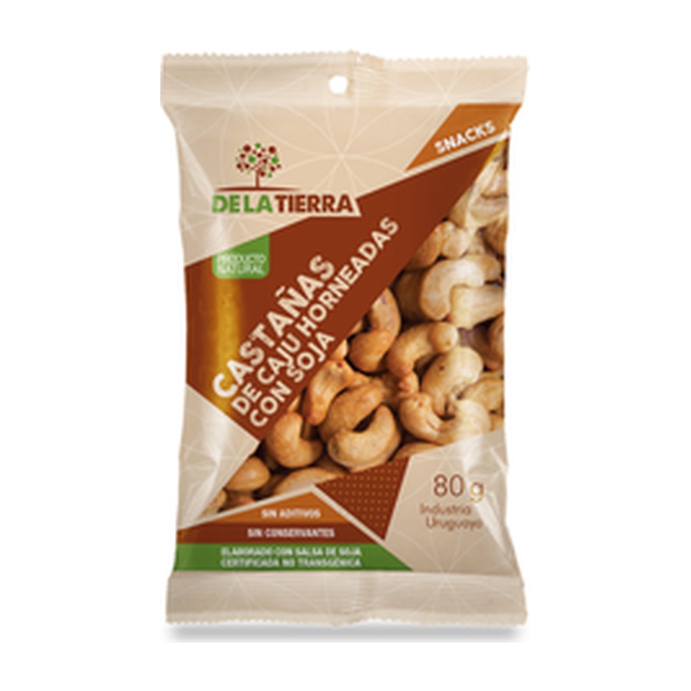 De La Tierra Castañas de Cajú con Soja 80 g