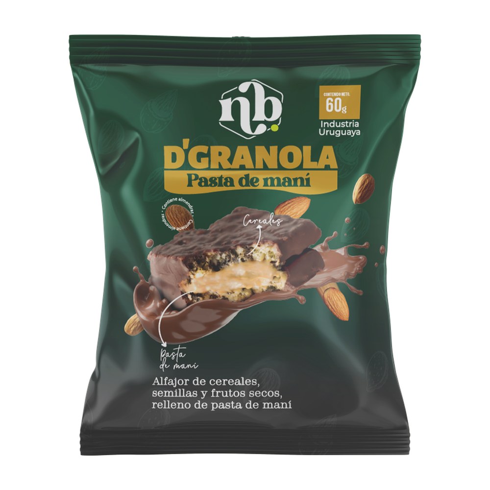 Natural Bars Alfajor Granola Maní